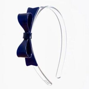 Girls Acrylic Headband with Navy Acrylic Bow Tie (3-6Y)